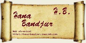 Hana Banđur vizit kartica